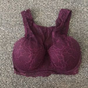 pink push up bralette maroon
